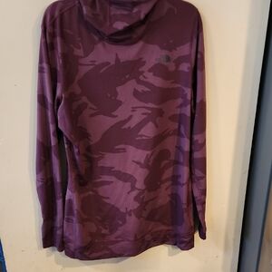The North Face Purple Camo Lightweight Hoodie Tunic Length